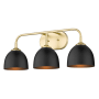Golden Lighting Zoey 3 Light 7" Wide Vanity Light Olympic Gold